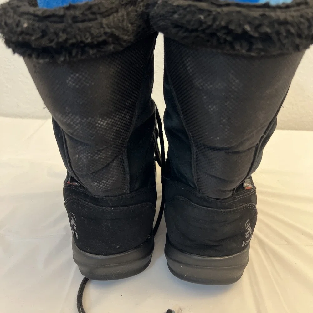 Kamik Icelyns Snow‎ Winter Boots Womens Sz 6 Black Waterproof -22 Rating Lace Up